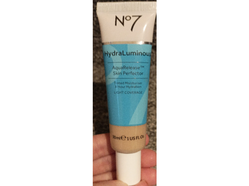 No7 Hydra Luminous Aqua Release Skin Perfector Tinted Moisturiser, Medium, 1 fl oz/30 mL
