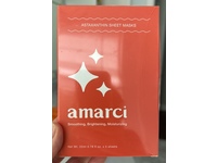 Amarci Smoothing + Brightening * Moisturizing Sheet Mask, 0.78 fl oz/22 mL, 5 Count - Image 3