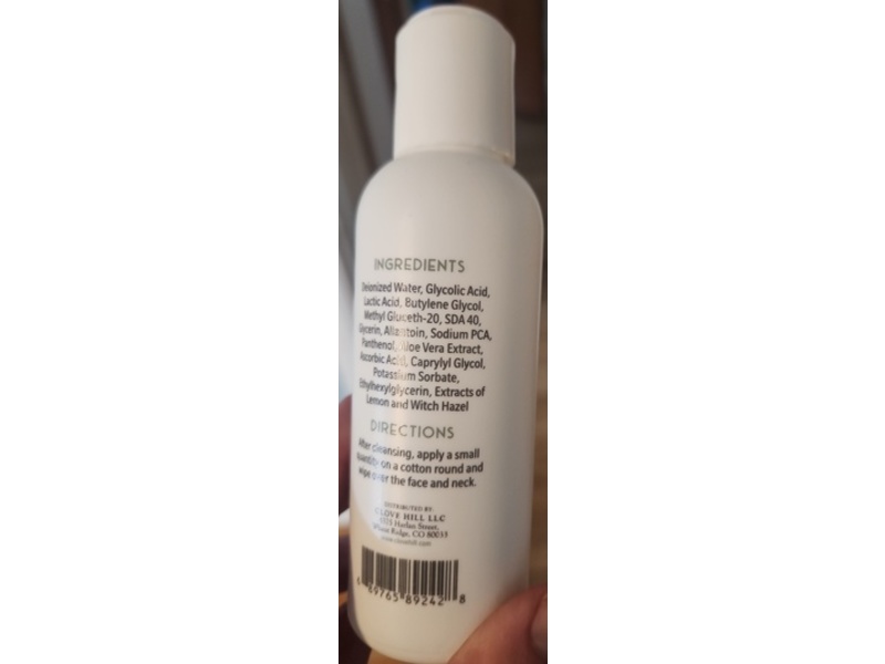 Clove Hill Exfoliating Toner, 4 fl oz/115 mL