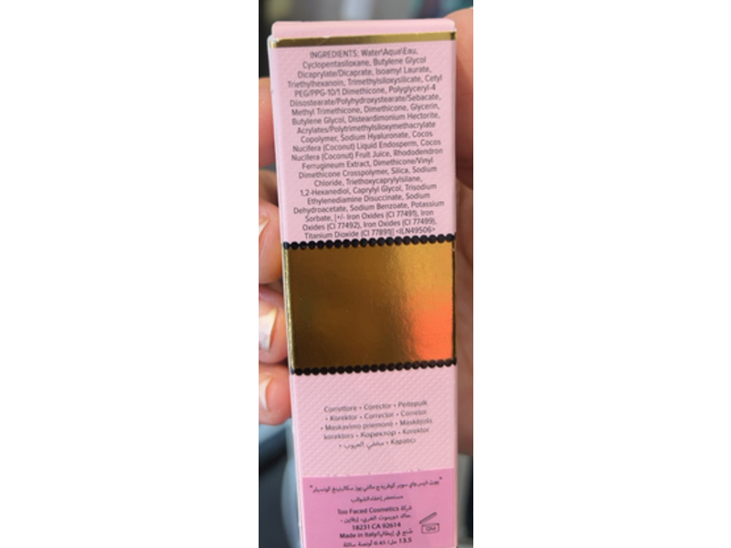 Too Faced Born This Way Super Coverage Concealer, Latte, 0.45 fl oz/13.5 mL