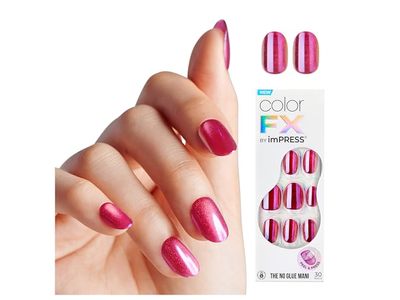 Impress Kiss Color Fx The No glue Mani Press On Nails, All Around You, 30 Nails