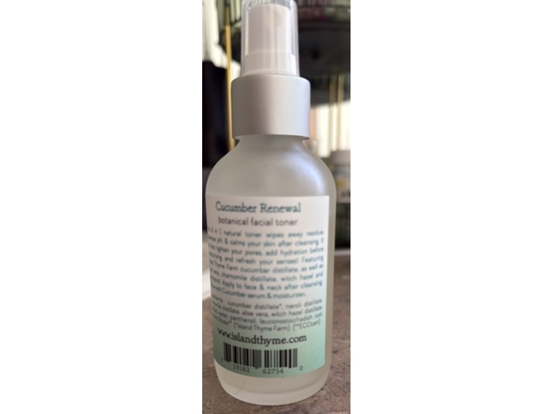 Island Thyme Botanical Toner, Cucumber Renewal, 130 mL