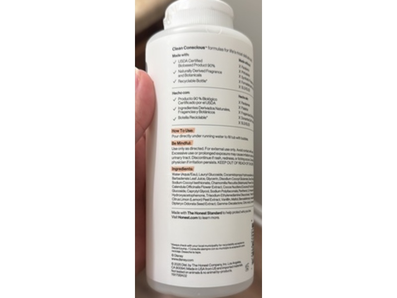 Honest x Disney Mickey Mouse Bubble Bath, Comfort-Sweet Cream, 12 fl oz/355 mL