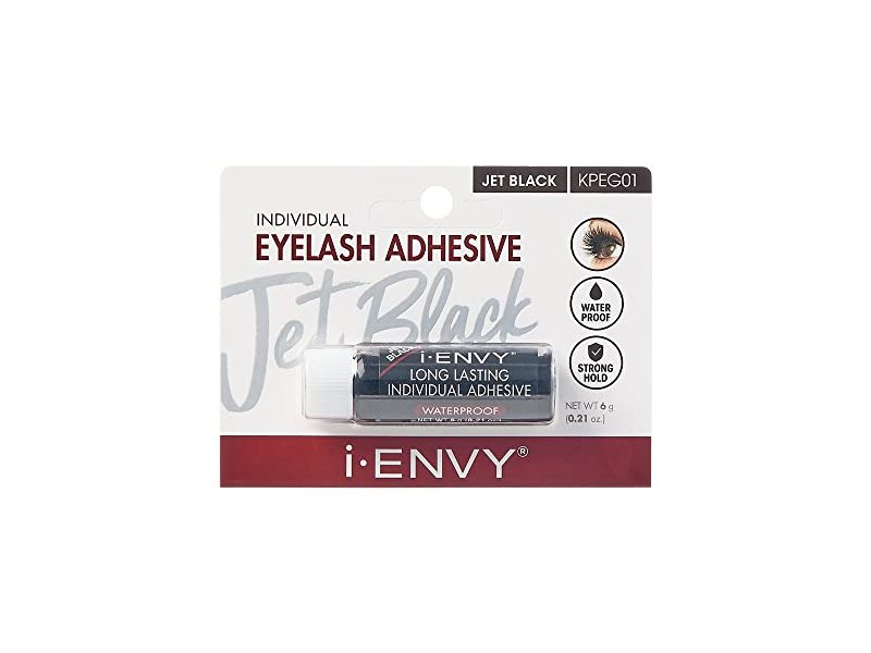I Envy Long Lasting Individual Eyelash Adhesive, Jet Black, 0.21 oz/6 g