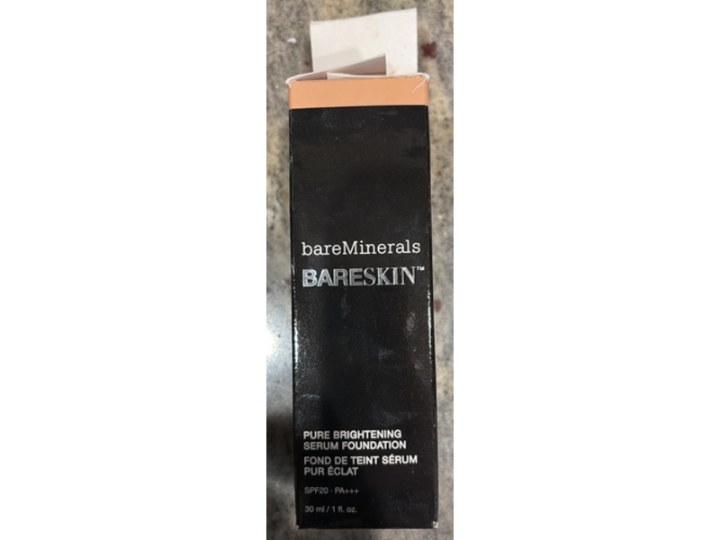 BareMinerals Bareskin Pure Brightening Serum Foundation, SPF 20 PA +++, Bare Natural, 1 fl oz/30 mL