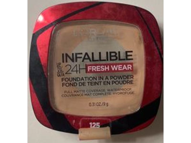 L'Oreal Paris Infallible Foundation In A Powder, 125 Ivory Buff, 0.31 oz/9 g