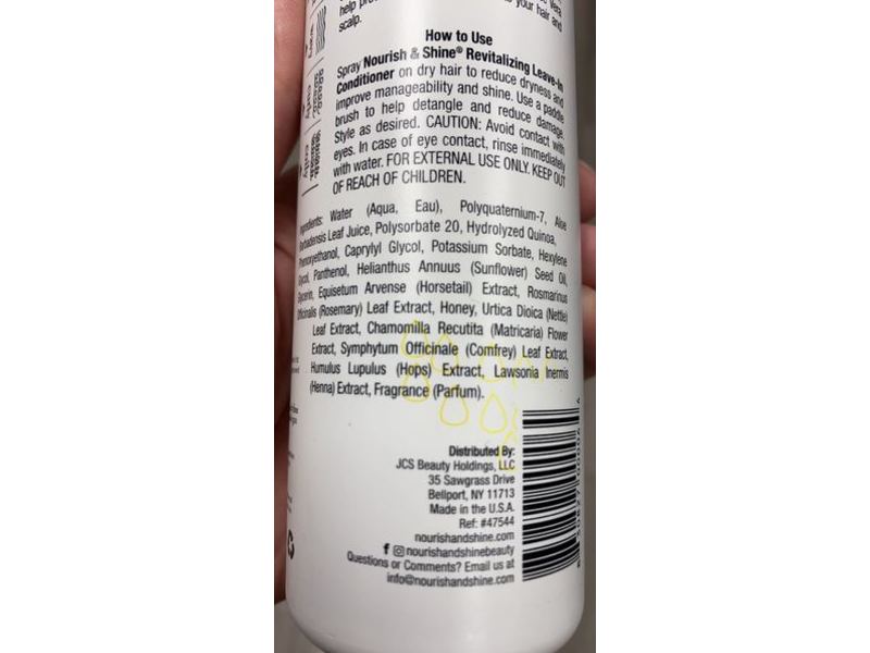 Nourish & Shine Revitalizing Leave-In Conditioner, 8 fl oz/237 mL