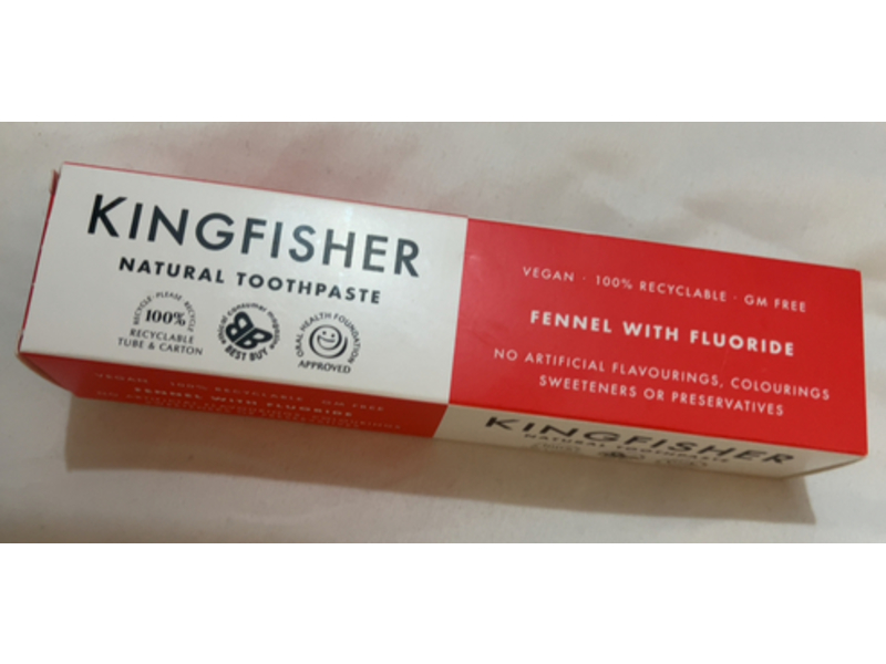 Kingfisher Natural Toothpaste, Fennel Fluoride, 100 mL, Pack Of 3