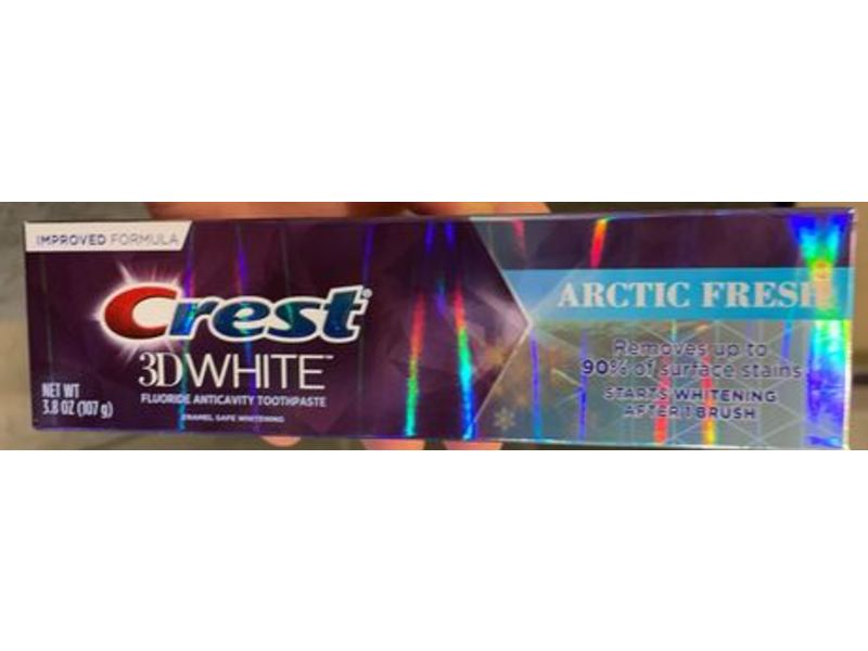 Crest 3D White Anticavity Toothpaste, Arctic Fresh, 3.8 oz/107 g