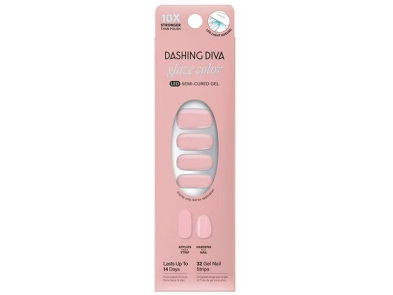 Dashing Diva Glaze Color Semi-Cured Gel Nail Polish Strips, Aristocrat, 32 Count