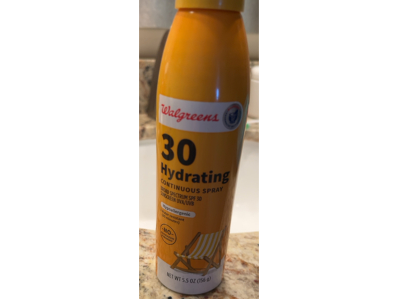 Walgreens Hydrating Continuous Spray, SPF 30, 5.5 oz/156 g