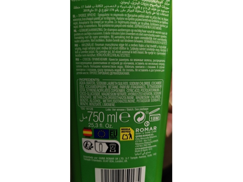 Amalfi Hair Care Shampoo, Keratin, 25.3 fl oz/750 mL