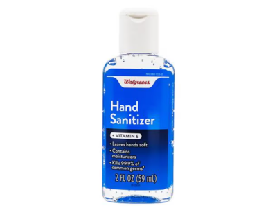 Walgreens Hand Sanitizer, Vitamin E, 2 fl oz/59 mL