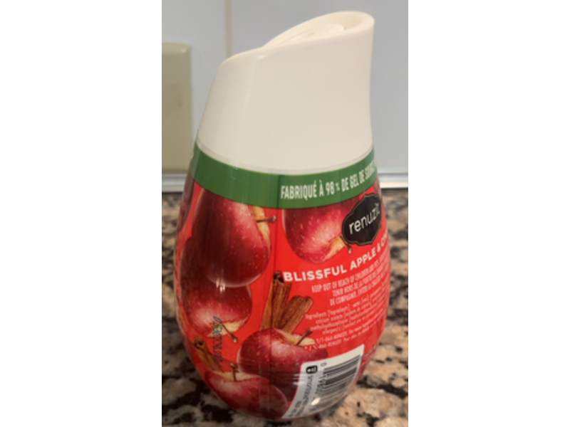 Renuzit Blissful Gel Air Freshener, Apple & Cinnamon, 7 oz/198 g