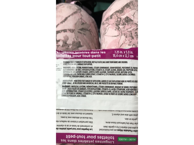 Equate Toddler Flushable Wipes, 48 Count