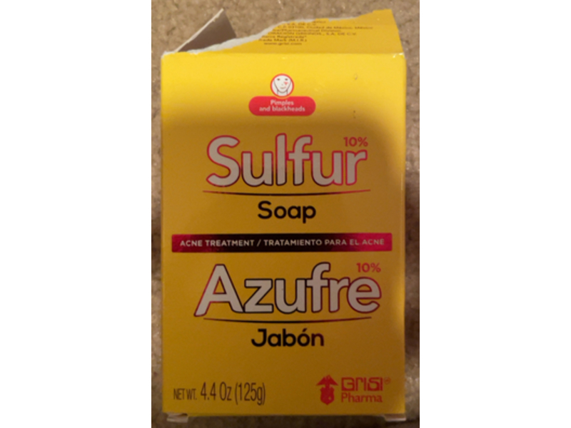 Grisi Acne Treatment Sulfur Soap, 4.4 oz/125 g, Pack Of 6