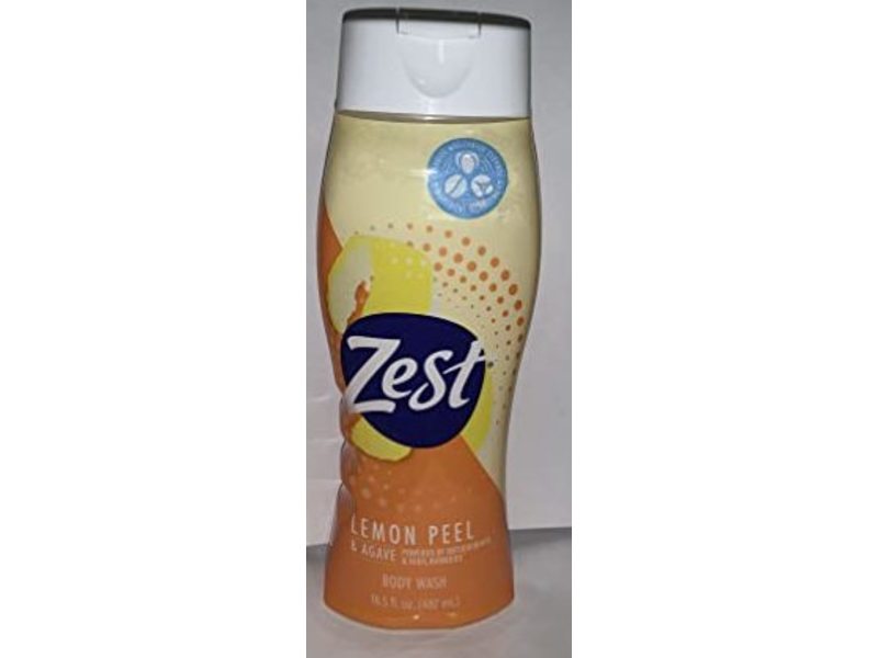 Zest Body Wash, Lemon Peel & Agave, 16.5 fl oz/487 mL, Pack Of 6