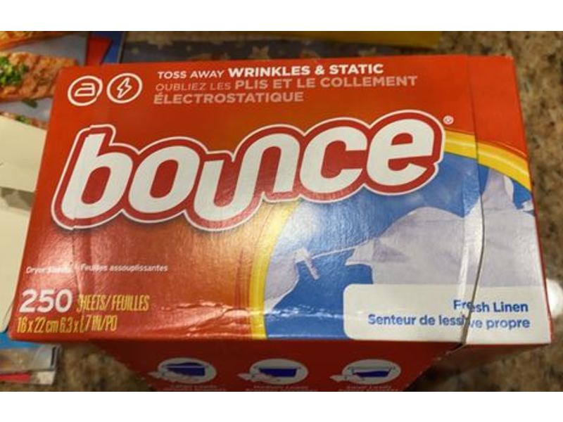 Bounce Dryer Sheets, Fresh Linen, 250 Counts