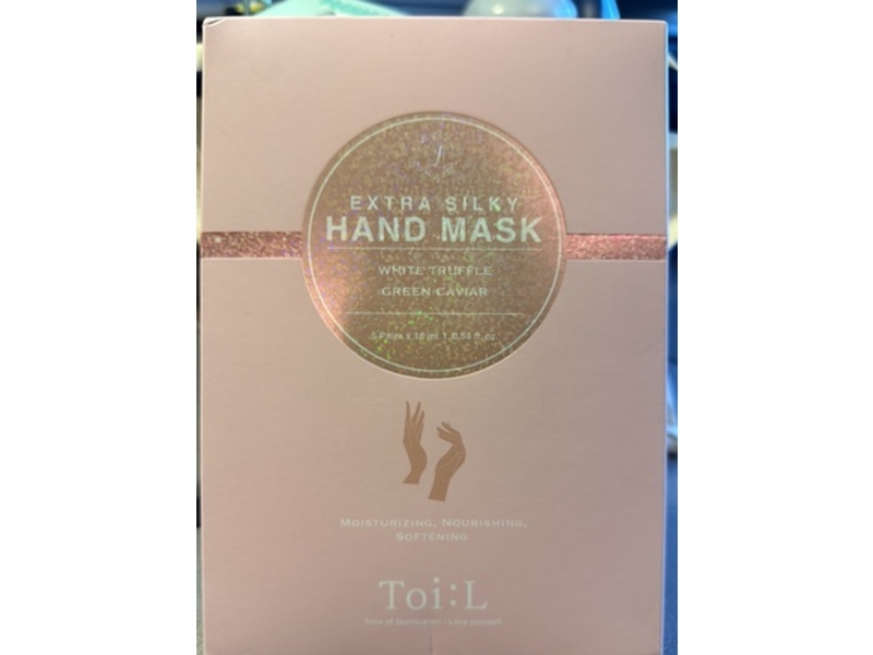 Toi:L Extra Silky Hand Mask, White Truffle, 054 fl oz, 5 Count