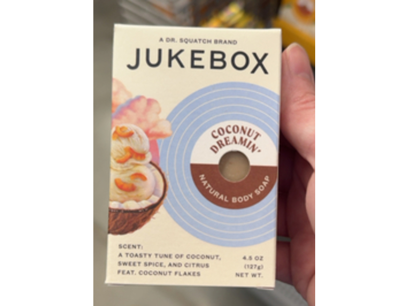 Juke Box Natural Body Soap, Coconut Dreamin, 4.5 oz/127 g