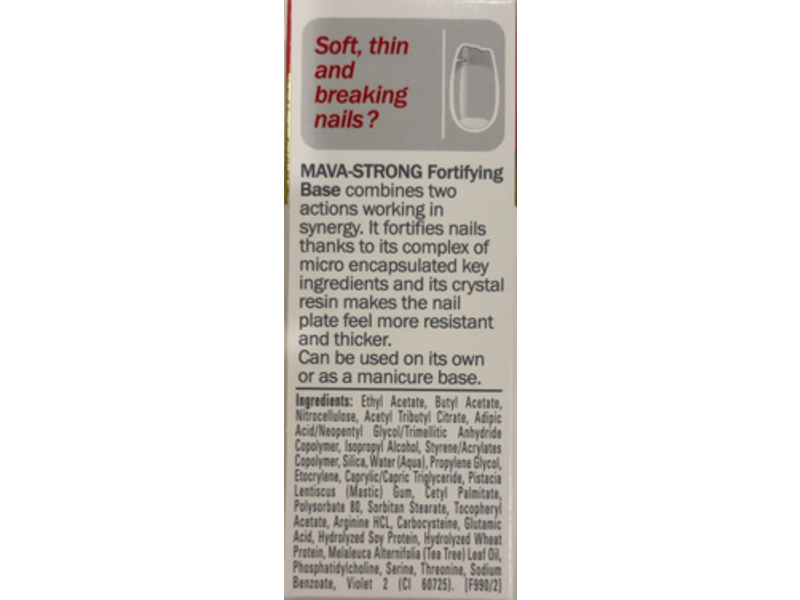 Mavala Switzerland Mava-Strong Fortifying Base, 0.3 fl oz/10 mL