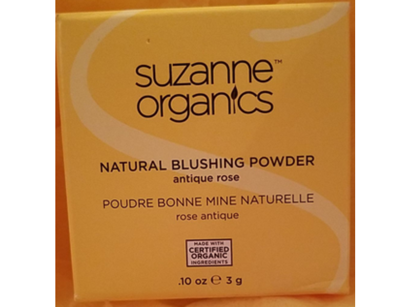 Suzanne Organics Natural Blushing Powder, Antique Rose, 0.10 oz/3 g