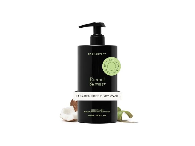 Each & Every Eternal Summer Body Wash, Coconut & Lime, 16.5 fl oz/490 mL