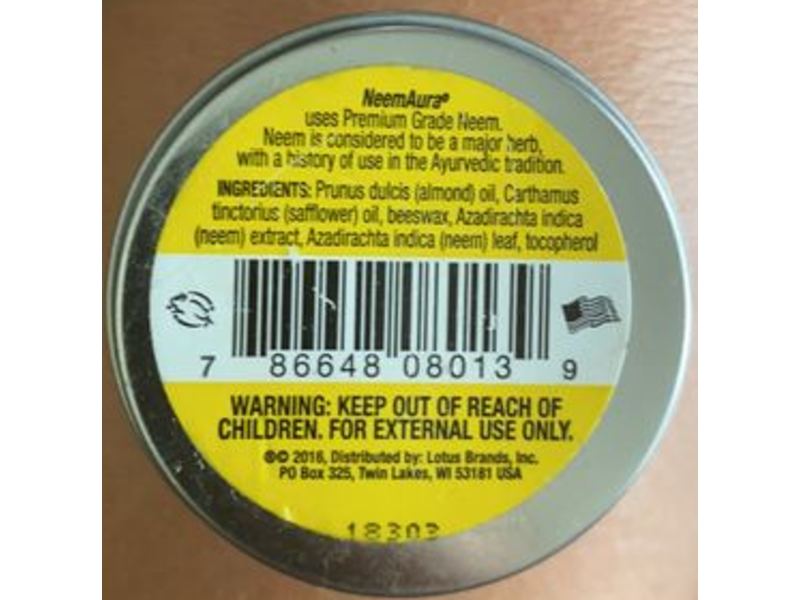 Neem Aura Naturals Neem Skin Salve, 1 oz/28 g