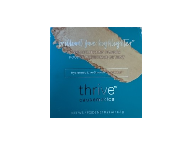 Thrive Causemetics Brilliant Face Highlighter Skin Perfecting Powder, Toquyen, 0.21 oz/6.1 g