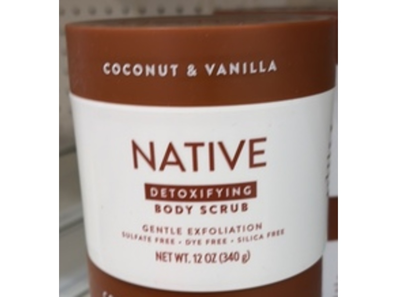 Native Body Scrub, Coconut & Vanilla, 12 fl oz/340 g