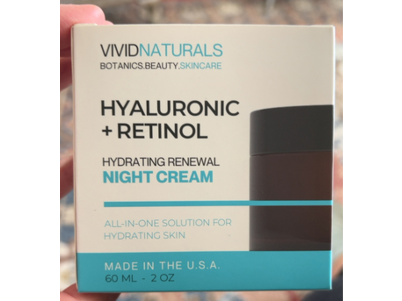 VividNaturals Hyaluronic + Retinol Hydrating Renewal Night Cream, 2 oz/60 mL