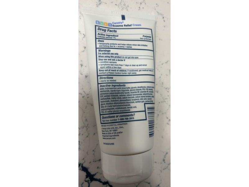CeraVe Baby Eczema Relief Cream, 5 oz/142 g