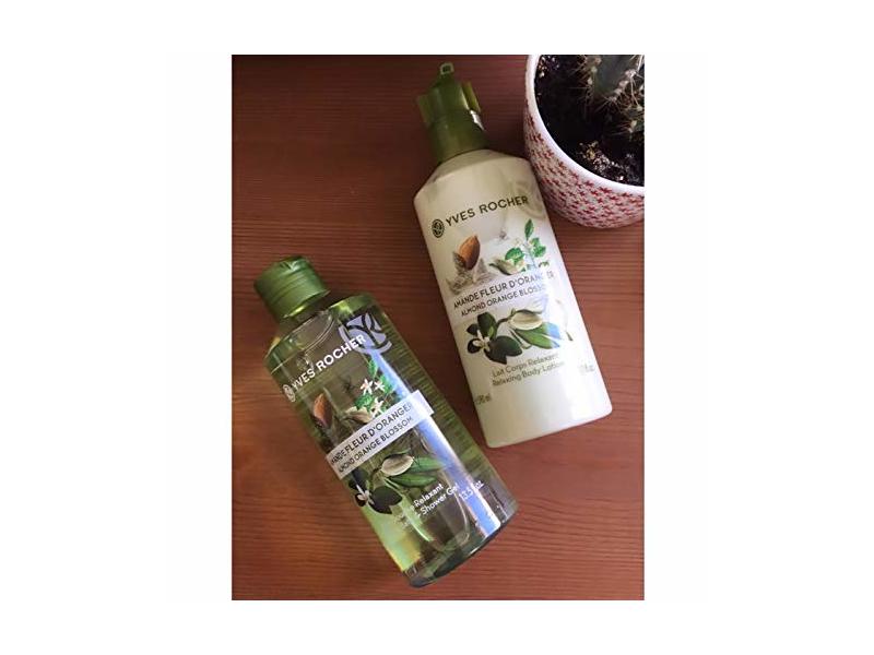 Yves Rocher Relaxing Bath & Shower Gel, Almond Orange Blossom, 13.5 fl oz/400 mL