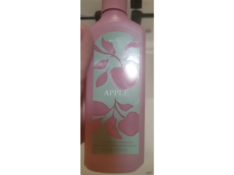 Bath & Body Works White Barn Cleansing Gel Hand Soap, Apple, 8 fl oz/236 mL