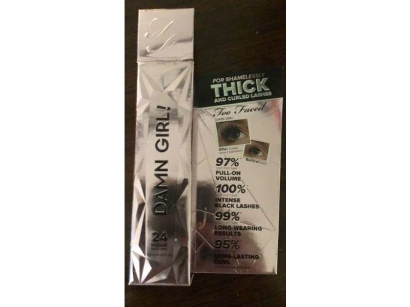 Too Faced Damn Girl Mascara, Black, 0.20 fl oz/6 mL