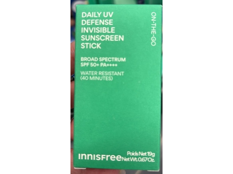 Innisfree Daily UV Defense Invisible Sunscreen Stick, SPA 50+ PA++++, 0.67 fl oz/19 g