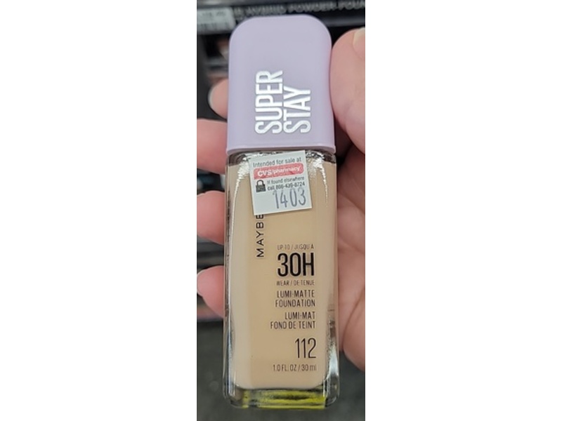 Maybelline New York Super Stay Lumi-Matte Foundation, 112, 1.0 fl oz/30 mL
