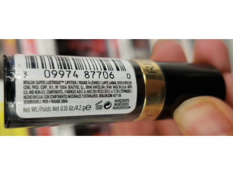 Revlon Super Lustrous Lipstick, 046 Bombshell Red, 0.15 oz/4.2 g