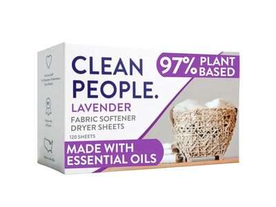 Clean People Fabric Softener Dryer Sheets, Lavender, 120 Count