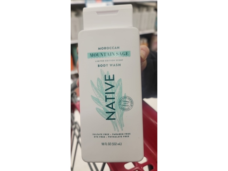 Native Body Wash, Moroccan Mountain Sage, 18 fl oz/532 mL