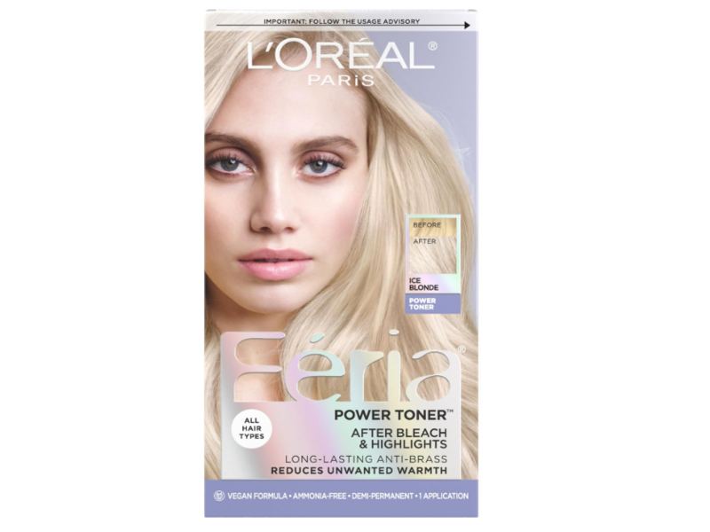 L'Oreal Paris Feria Power Toner Demi Permanent Hair Color Set, Ice Blonde