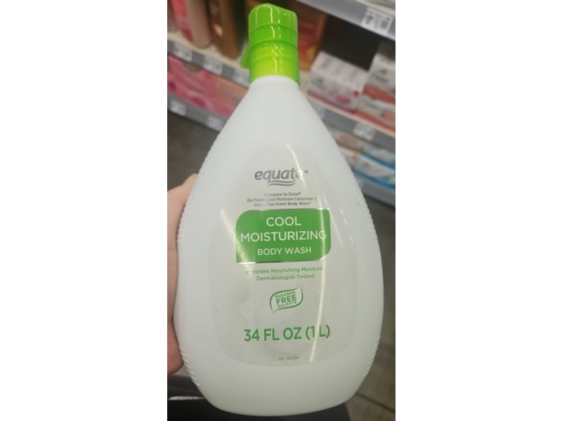 Equate Cool Moisturizing Body Wash, 34 fl oz/1 L