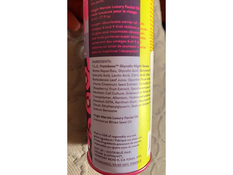 Drunk Elephant T.l.c. Framboos Glycolic Night Serum, 8 ml/.27 fl oz