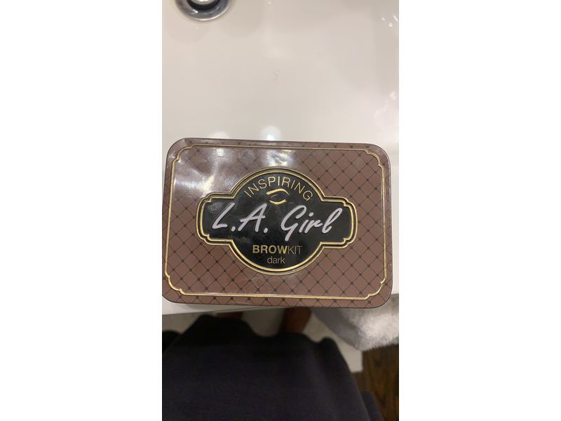 L.A. Girl Inspiring Brow Kit, Dark and Defined (Dark), Brow Wax 0.035 oz, Brow Powder 0.15 oz