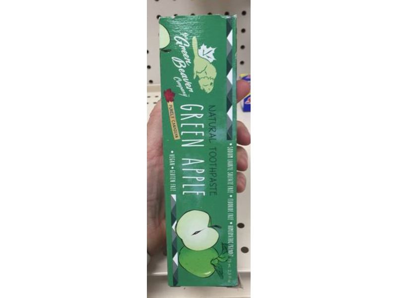Green Beaver Natural Toothpaste, Green Apple, 2.5 fl oz/75 mL