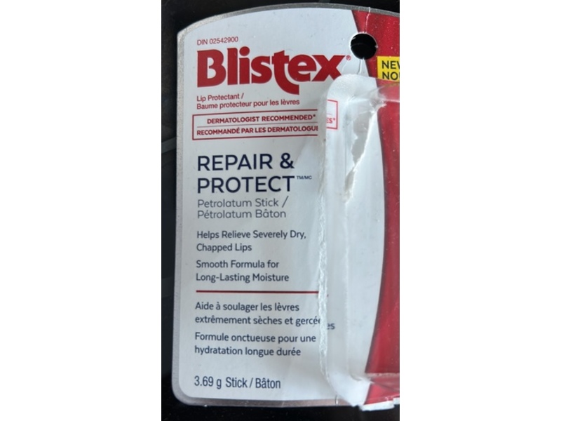 Blistex Repair & Protect Lip Protectant Petrolatum Stick, 3.69 g