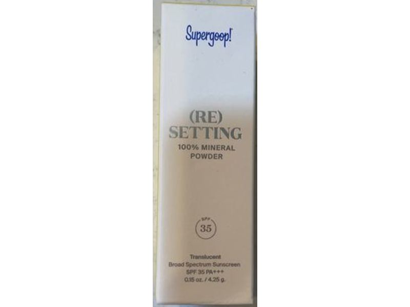 Supergoop! (Re)Setting 100% Mineral Powder, SPF 35 PA+++, Translucent, 0.15 oz/4.25 g