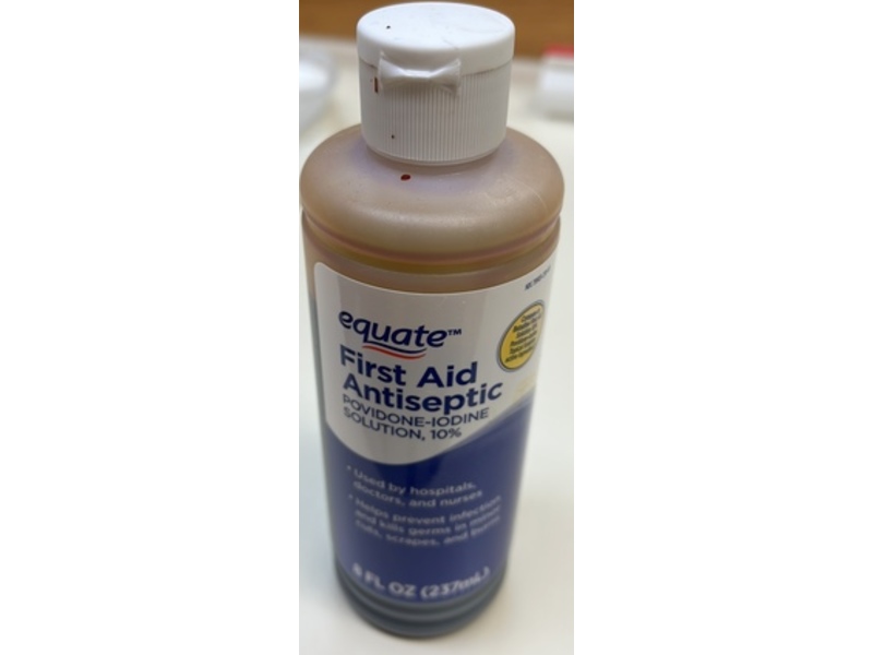 Equate First Aid Antiseptic Povidone-Iodine Solution, 10%, 8 fl oz/ 237 mL