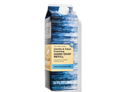 Bath & Body Works Gentle & Clean Foaming Hand Soap Refill, Sweater Weather, 32 fl oz/946 mL