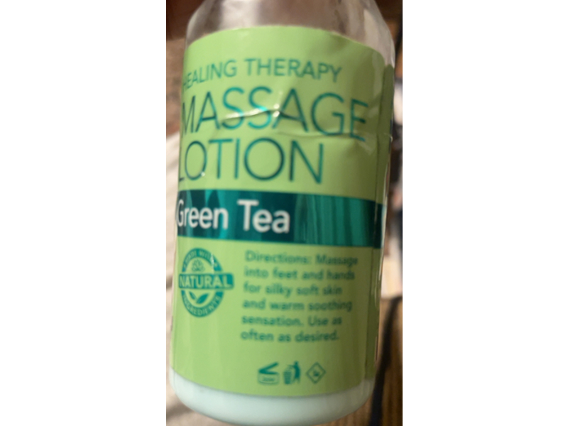La Palm Healing Therapy Massage Lotion, Green Tea, 3.3 fl oz/88.72 mL